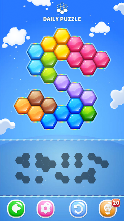 #7. Block Puzzle: Hexa Candy (Android) By: pixpuzz