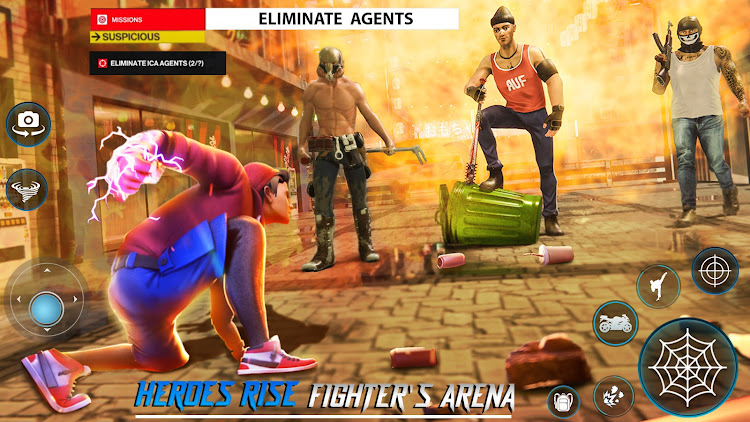 #5. Fighter Hero - Spider Fight 3D (Android) By: Battle Jobs - Shooting Games & Robot Games