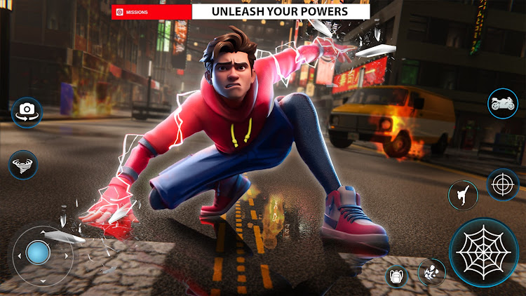 #9. Fighter Hero - Spider Fight 3D (Android) By: Battle Jobs - Shooting Games & Robot Games