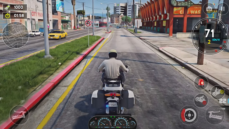 #4. US Police Bike Rider Simulator (Android) By: Elegant games