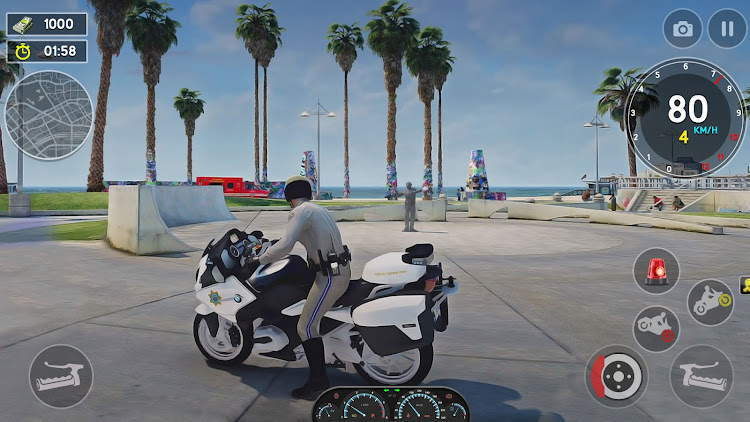 #7. US Police Bike Rider Simulator (Android) By: Elegant games