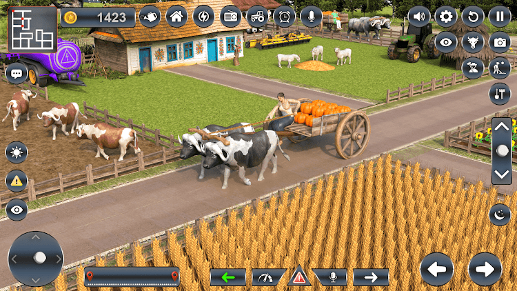 #3. US Tractor Game Farming Sim 3D (Android) By: GameSimulator3d