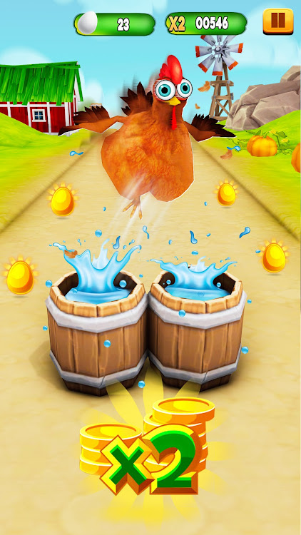 #7. Chicken Runner: Pet Running (Android) By: Fun Tengu Games