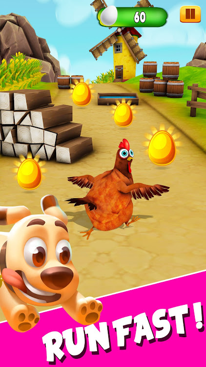 #9. Chicken Runner: Pet Running (Android) By: Fun Tengu Games