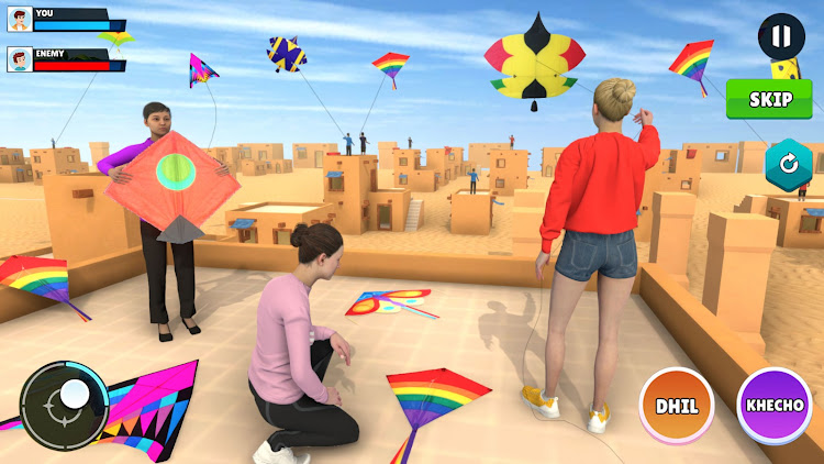 #2. Kite Flying Basant Kite Games (Android) By: Glory Games Studio