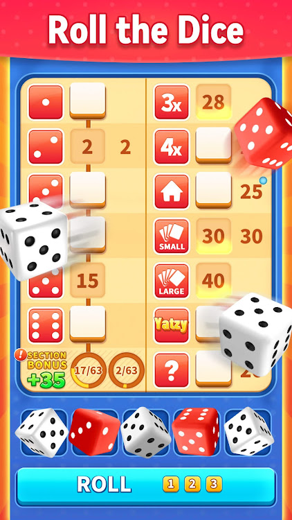 #7. Yatzy GO! Classic Dice Game (Android) By: Game In Life