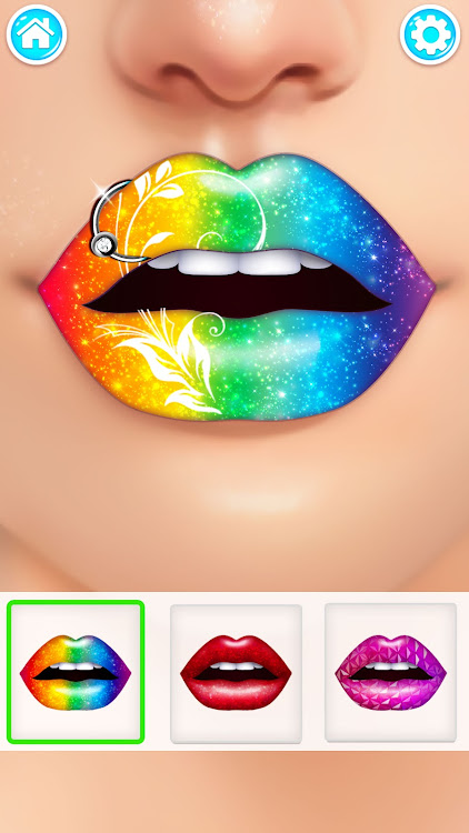 #2. Lip Art Salon: DIY Makeup Game (Android) By: Little Snail