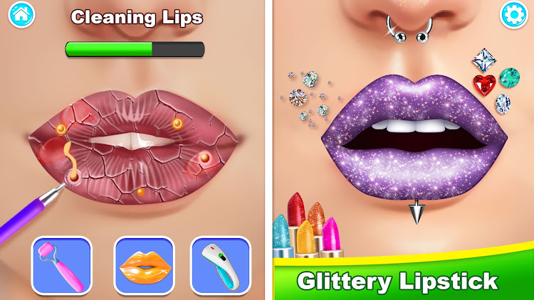 #5. Lip Art Salon: DIY Makeup Game (Android) By: Little Snail