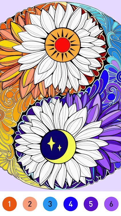 #2. Mandala Color by Number Book (Android) By: LoveColoring Game