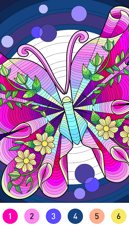 #5. Mandala Color by Number Book (Android) By: LoveColoring Game