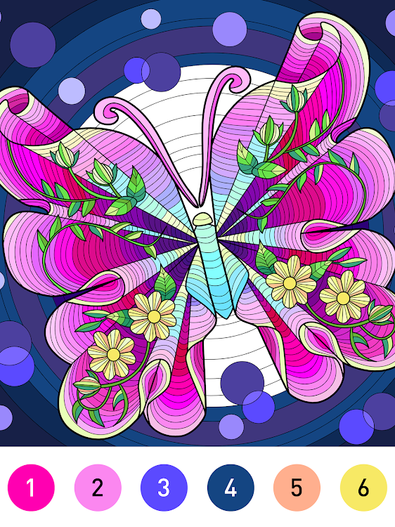 #10. Mandala Color by Number Book (Android) By: LoveColoring Game