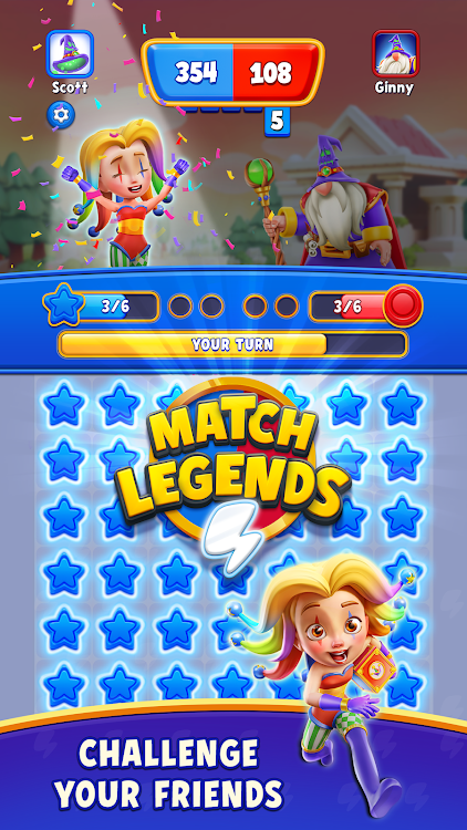 #5. Match Legends - PvP Match 3 (Android) By: Imaginite Studios