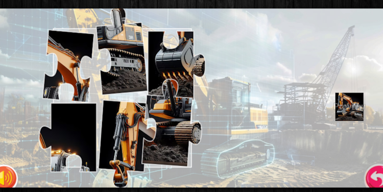 #3. Excavator jigsaw puzzle game (Android) By: Nurlaela