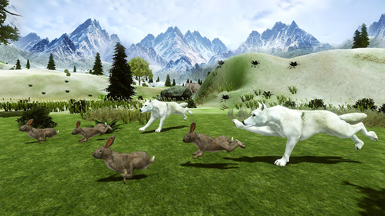 #5. Arctic Wolf Family Simulator (Android) By: TingBing Gaming