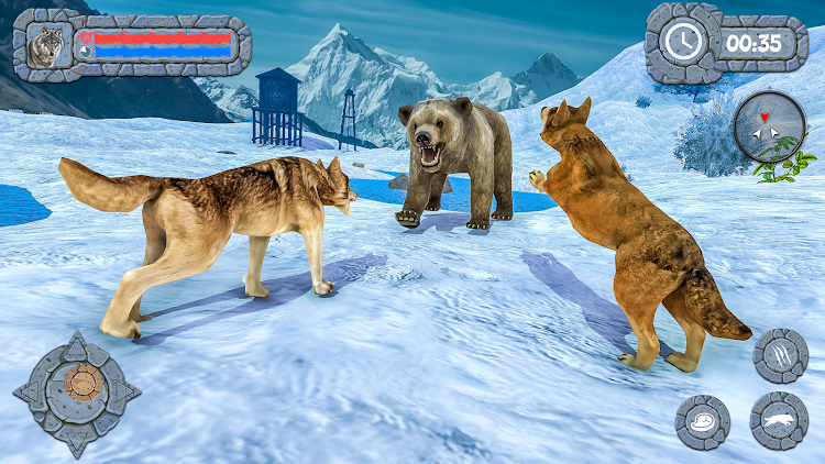 #9. Arctic Wolf Family Simulator (Android) By: TingBing Gaming