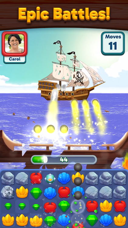 #3. Pirate Match (Android) By: Grupo Promineo S.L.U.