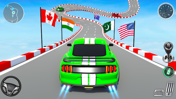 #9. Muscle Car Stunts - Ramp Car (Android) By: Mustard Games Studios