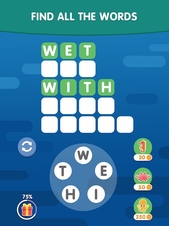 #10. Word Search Sea: Word Puzzle (Android) By: Malpa Games