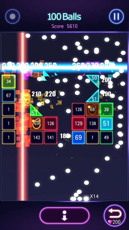 #4. Bricks Breaker Hit - Glow Ball (Android) By: Tunup Games