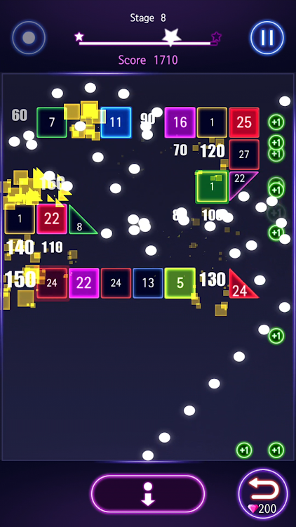 #6. Bricks Breaker Hit - Glow Ball (Android) By: Tunup Games