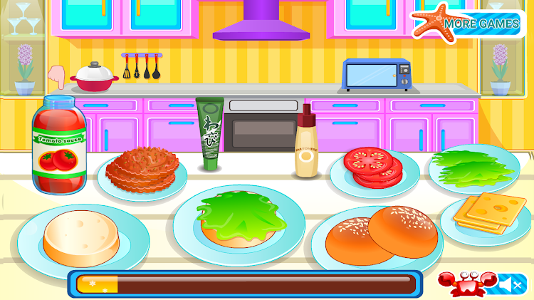 #2. Mini Burgers, Cooking Games (Android) By: bweb media