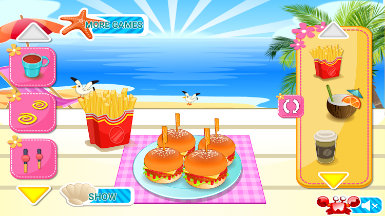 #8. Mini Burgers, Cooking Games (Android) By: bweb media