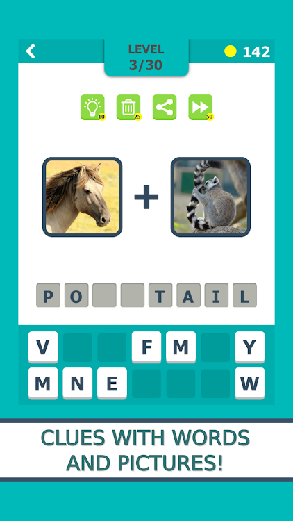 #2. Word Guess - Pics & Words Quiz (Android) By: Zebi24