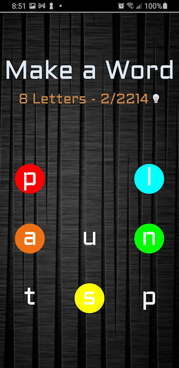 #5. Make a Word (Android) By: JChip Games