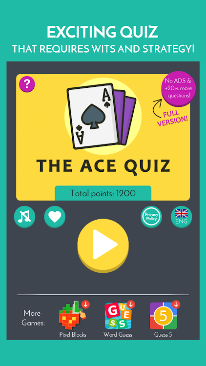 #4. The Ace Quiz (Android) By: Zebi24