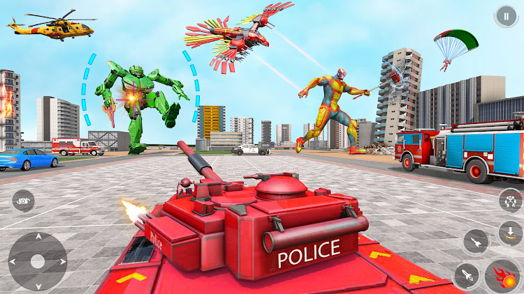 #2. Police Tank Robot Transform 3d (Android) By: Brave Jackals