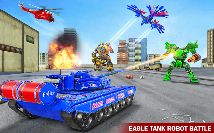 #6. Police Tank Robot Transform 3d (Android) By: Brave Jackals