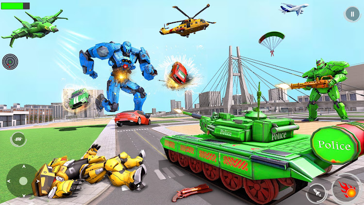 #9. Police Tank Robot Transform 3d (Android) By: Brave Jackals