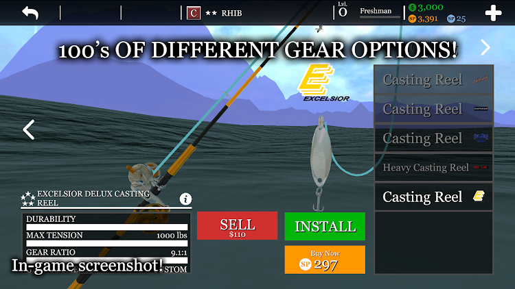 #8. uCaptain: Boat Fishing Game 3D (Android) By: Studio Pareidolia LLC