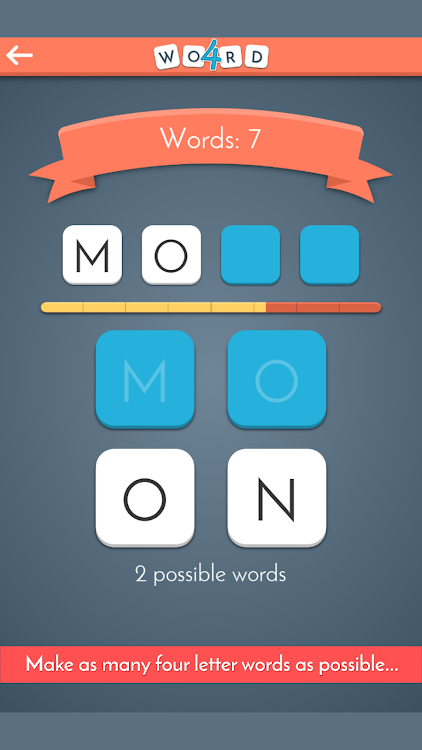 #9. 4 Letters - Find & Make Words! (Android) By: Zebi24