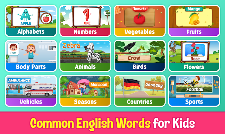 #9. Kids English Learning Games (Android) By: Apps Land Plus