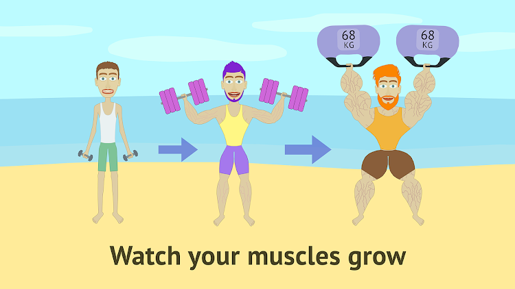 #9. Muscle Clicker: Gym Game (Android) By: Barsuk Studio