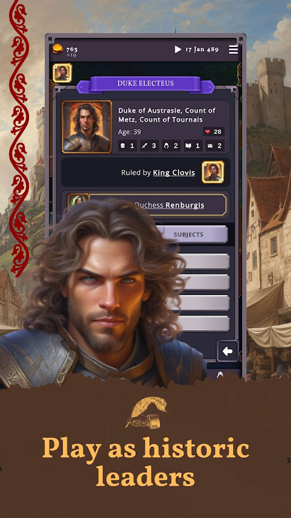 #7. Clovis Medieval Grand Strategy (Android) By: Studio Zero Games