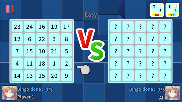 #5. BINGO 1to25 (Android) By: zensty