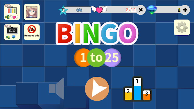 #9. BINGO 1to25 (Android) By: zensty