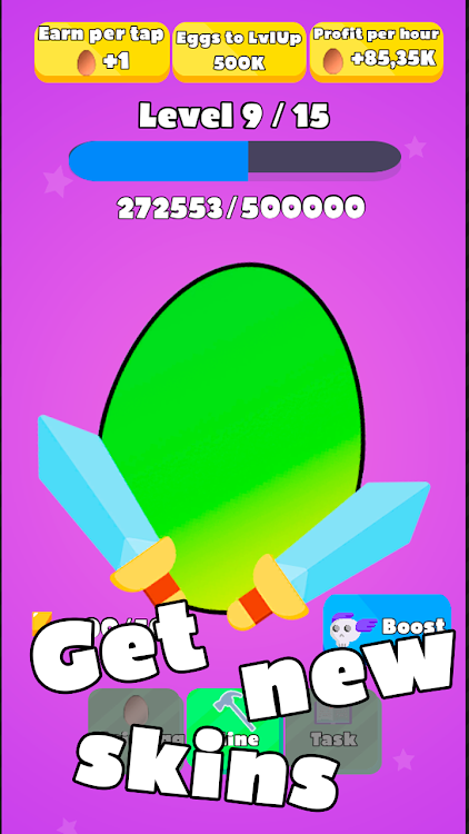 #2. Egg Clicker - Eggs Tap Hero (Android) By: Volihan Games