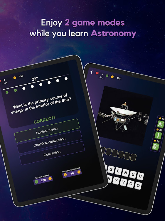 #8. AstroQuiz - Learn Astronomy (Android) By: Tarter Studio