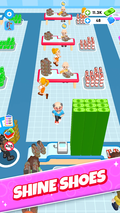 #2. Laundry Rush - Idle Game (Android) By: Yamy Studio