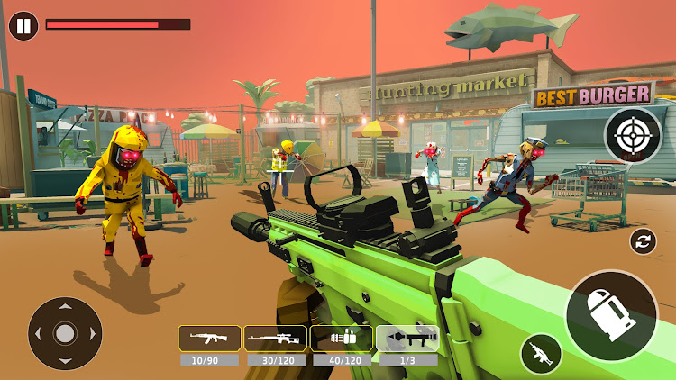 #9. Zombie Hunting: Offline Games (Android) By: Creative Adventure Games