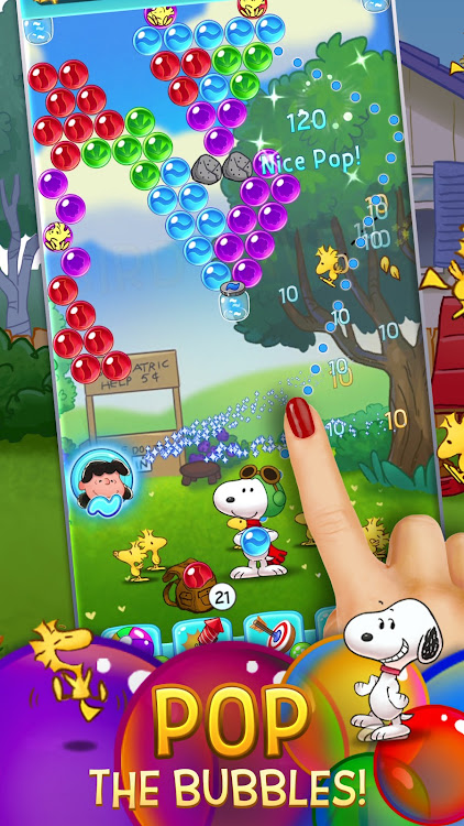 #7. Bubble Shooter - Snoopy POP! (Android) By: Jam City, Inc.