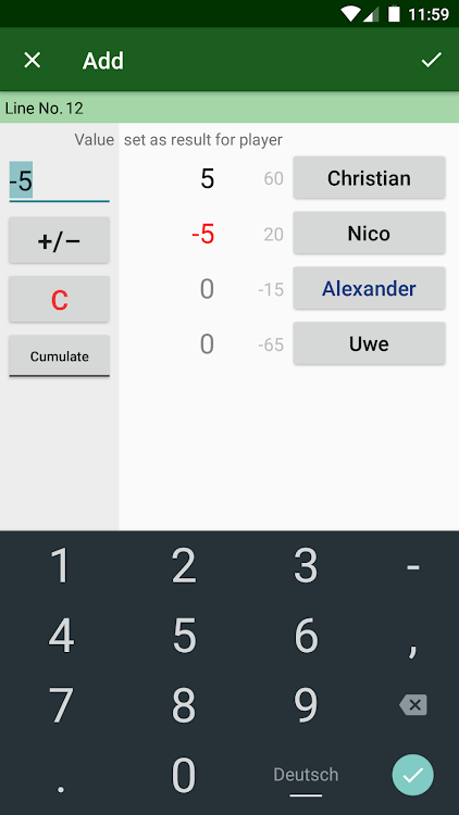 #2. Simple Score Sheet (Android) By: Dr. Uwe Grassmé