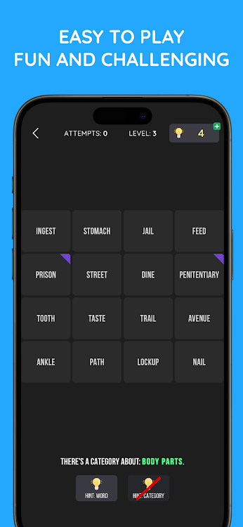 #3. Connections Game: Word Match (Android) By: Roghan Games