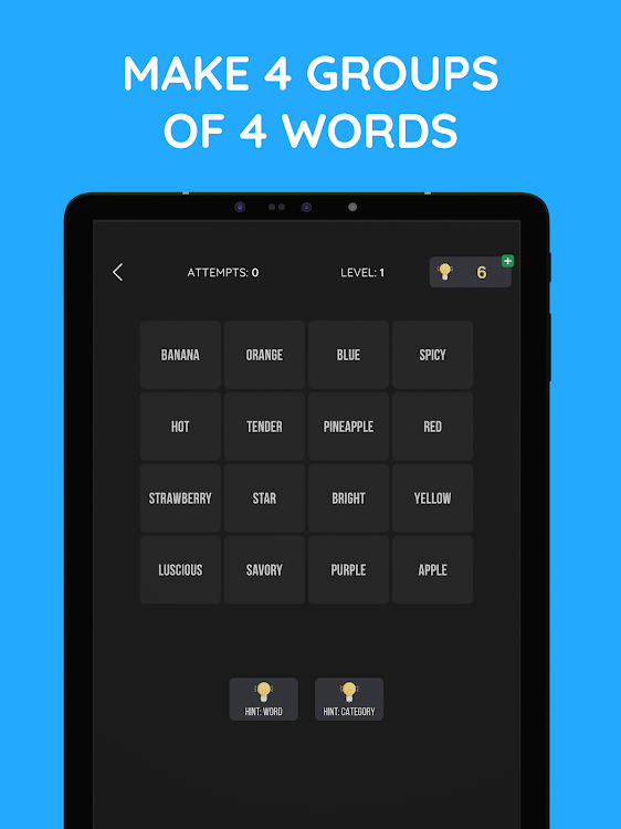 #5. Connections Game: Word Match (Android) By: Roghan Games