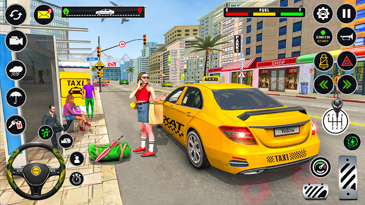 #2. US Taxi Car Parking Simulator (Android) By: Game in Motion