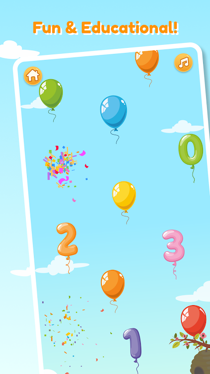 #3. Pop & Learn: Toddler Balloons (Android) By: Too Funny Artists