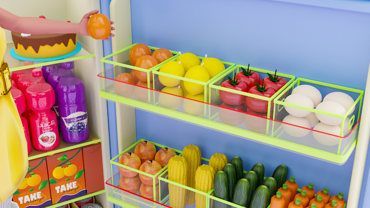 #4. Fill the Fridge 3D (Android) By: Kunhar Games